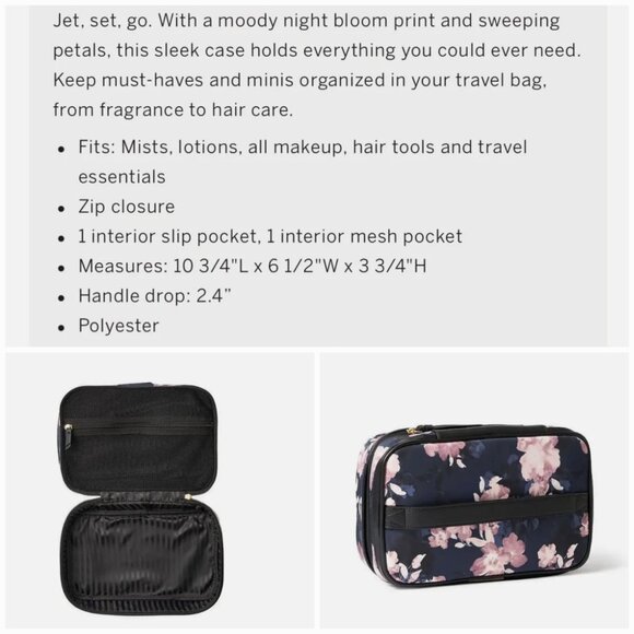 'VICTORIA'S SECRET' COSMETIC BAG'S COMPLETE 3-PIECE TRAVEL SET - Picture 4 of 16
